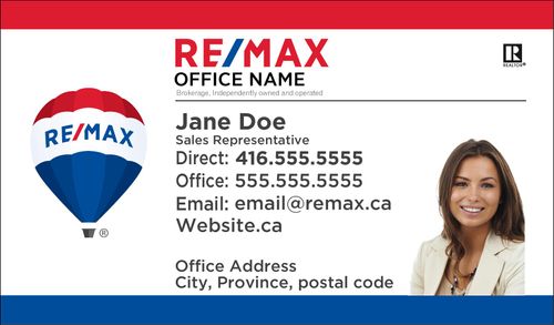 RE/MAX - Business Card - 2 Sided w/photo - Style 2