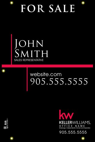 KW - For Sale Sign - Black - 24x36