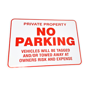 Private Property | No Parking (text only) - sign